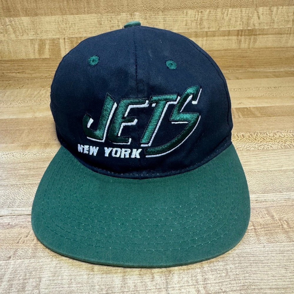 New York Jets‎ Snapback script Hat black Green Vintage NFL Football Cap